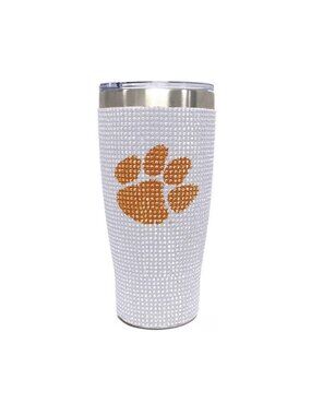The Memory Company Clemson Tigers 20 oz. Bling Tumbler NCAA White/Orange
